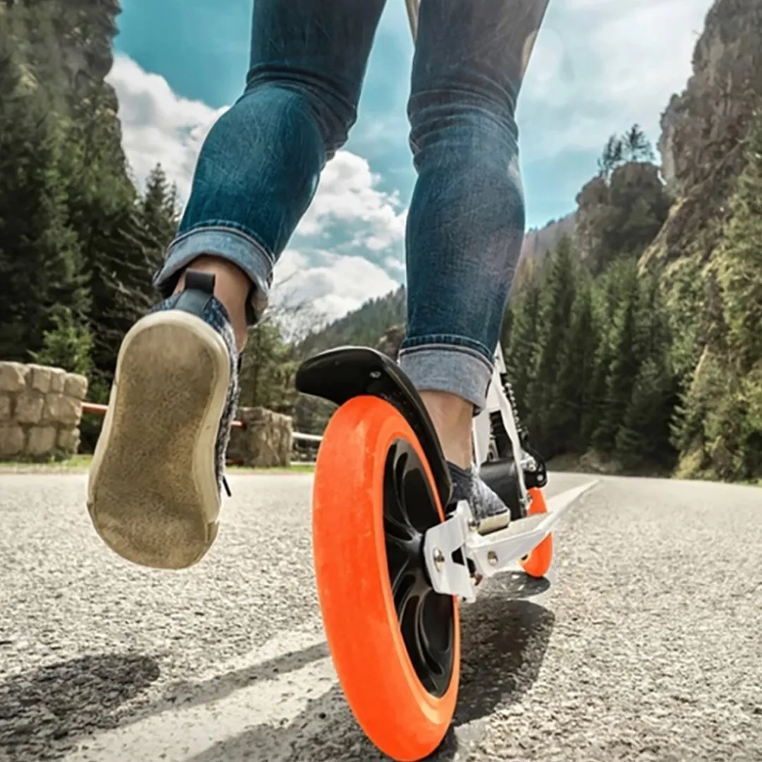Lionelo Luca Step Opvouwbare Scooter 200mm Oranje/Wit - afbeelding 6 van 6