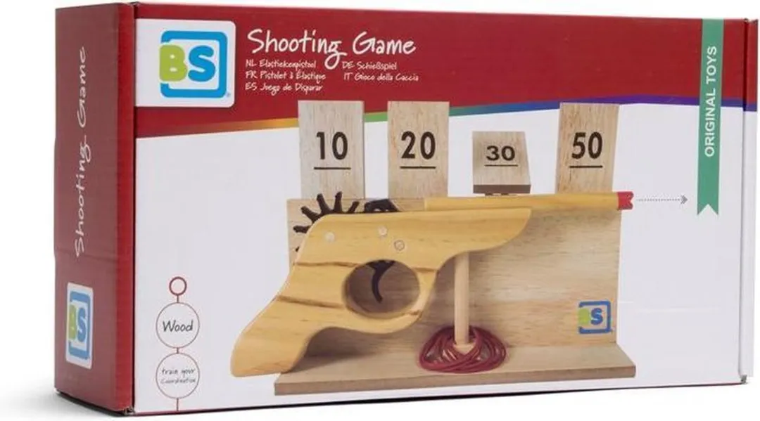 BS Toys Elastiek Pistool Schietspel GA202 - Rood - afbeelding 6 van 6
