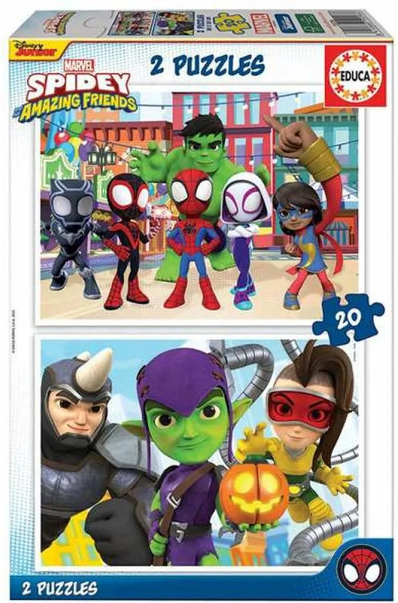 Educa Spider-Man Spidey & Zijn Geweldige Vrienden Puzzel 220 Stuks