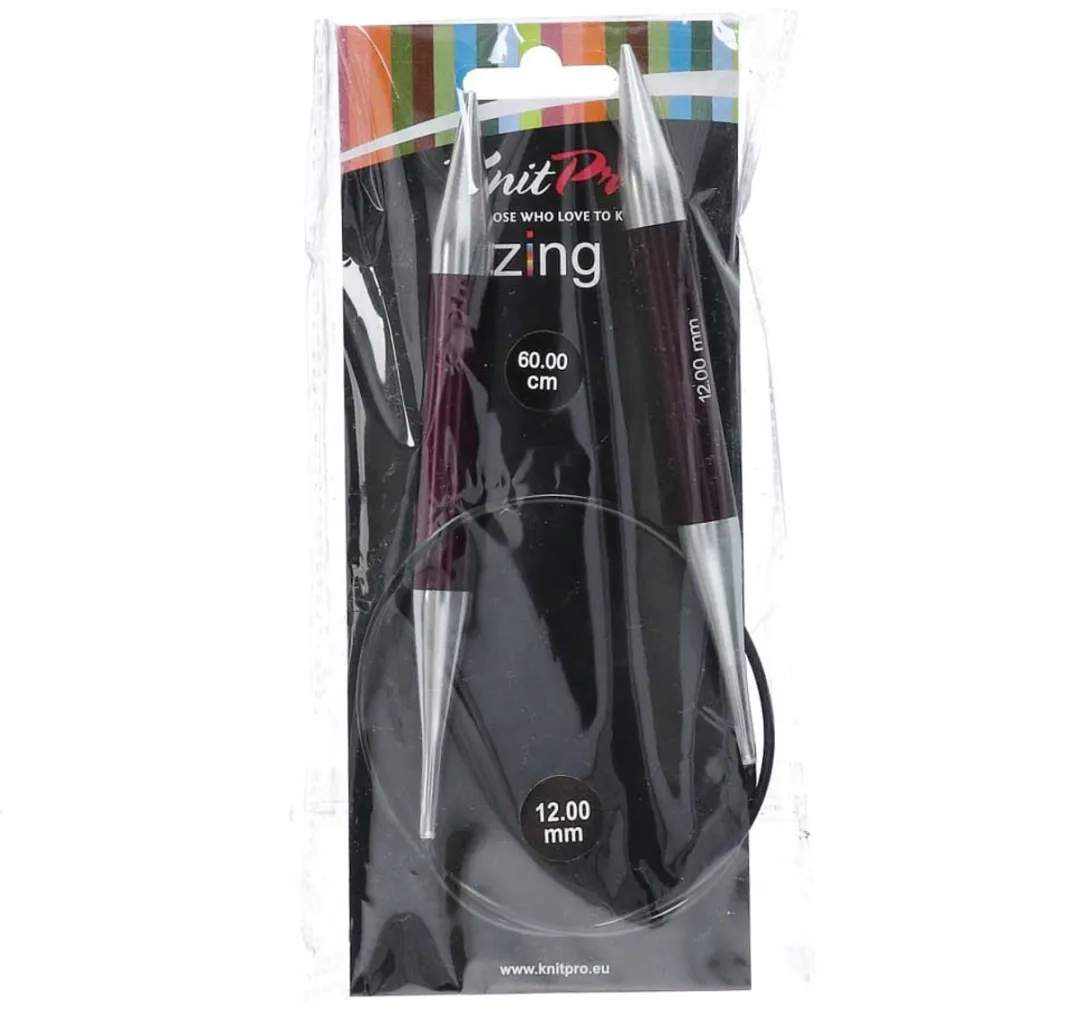 KnitPro Zing Rondbreinaalden 60cm 12.00mm