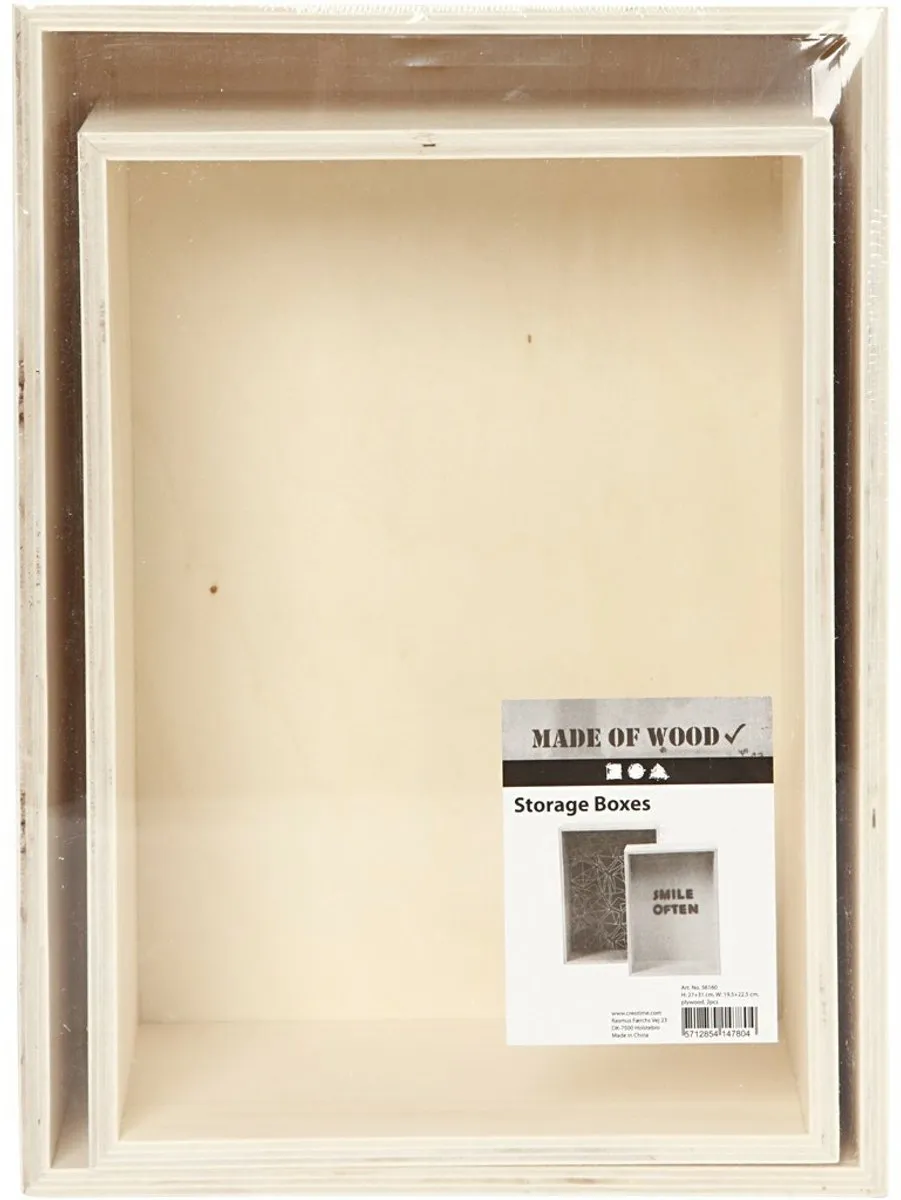 Creativ Company Showdozen Hout - 2 Stuks