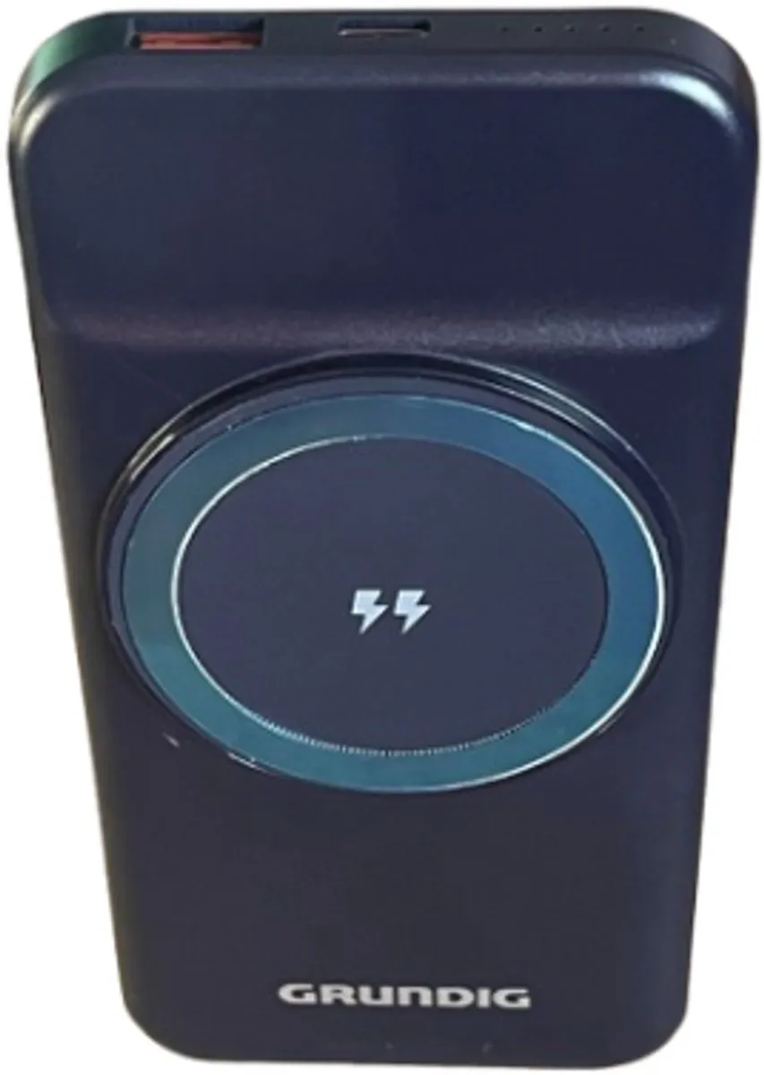 Grundig Draadloze Powerbank 10.000mAh - MagSafe 15W - USB-A/USB-C/Lightning - Zwart