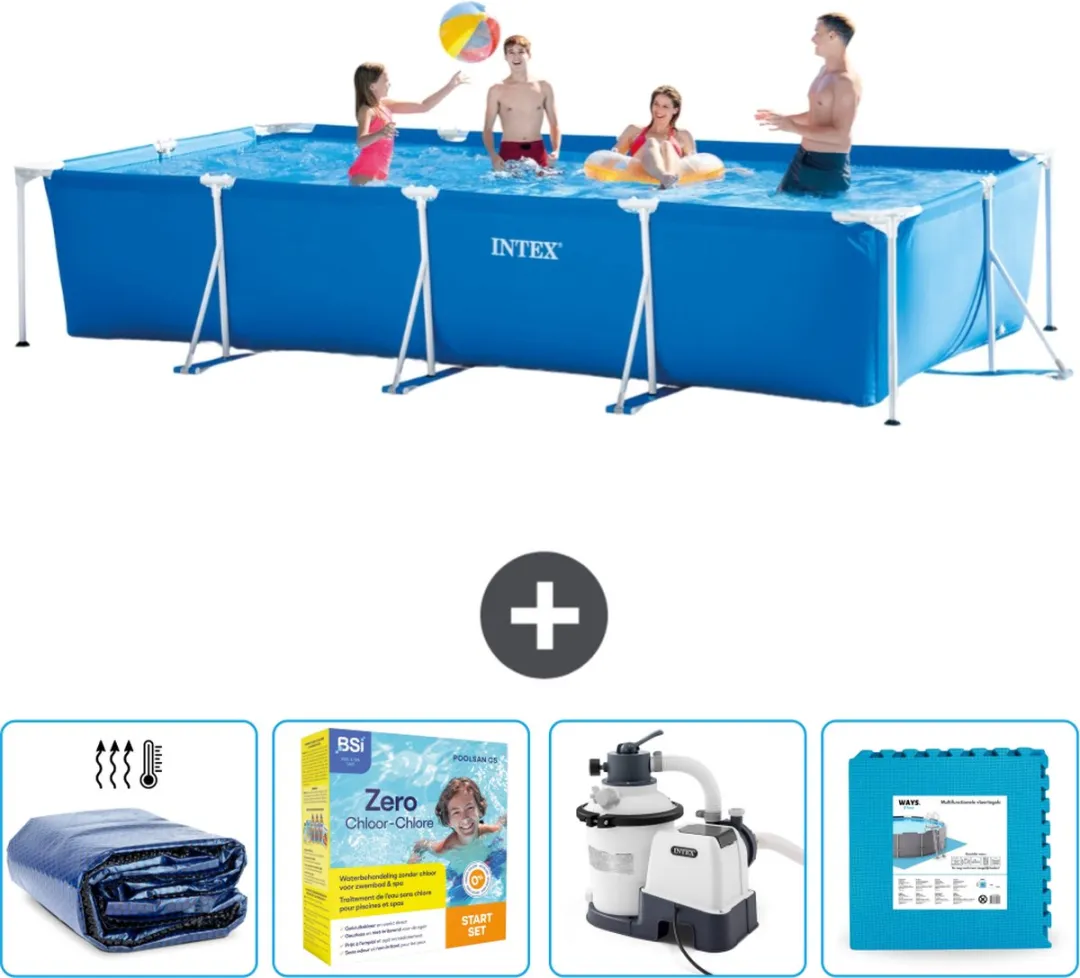 Intex Rechthoekig Frame Zwembad 450x220x84cm - Blauw - MPN 28273NP