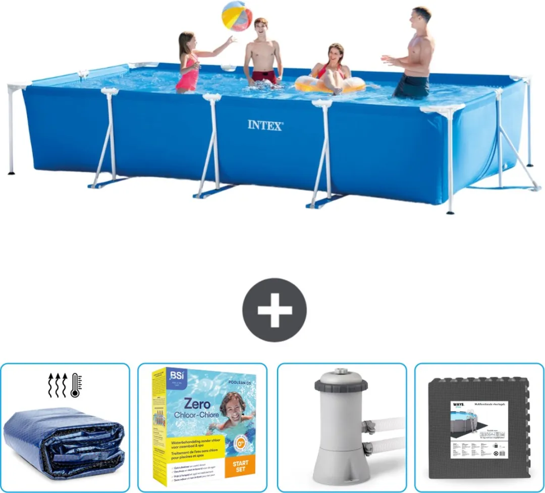 Intex Rechthoekig Frame Zwembad 450x220x84cm - Blauw - MPN 28273NP