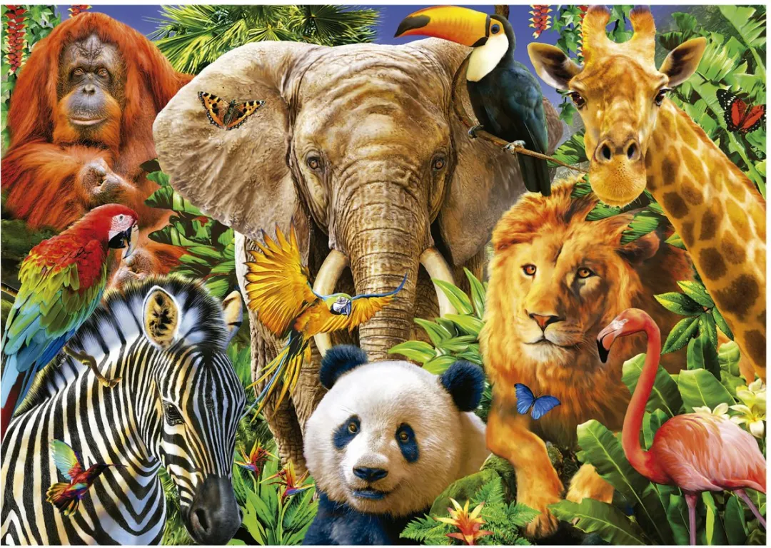 Educa Wilde Dieren Puzzel 500 Stuks - Multicolor