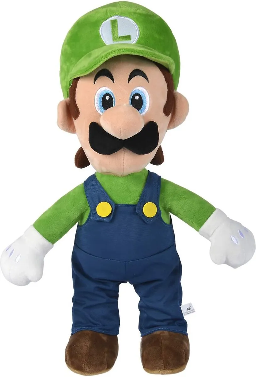 Nicotoy Knuffel Super Mario & Luigi - 50cm - Blauw/ Groen