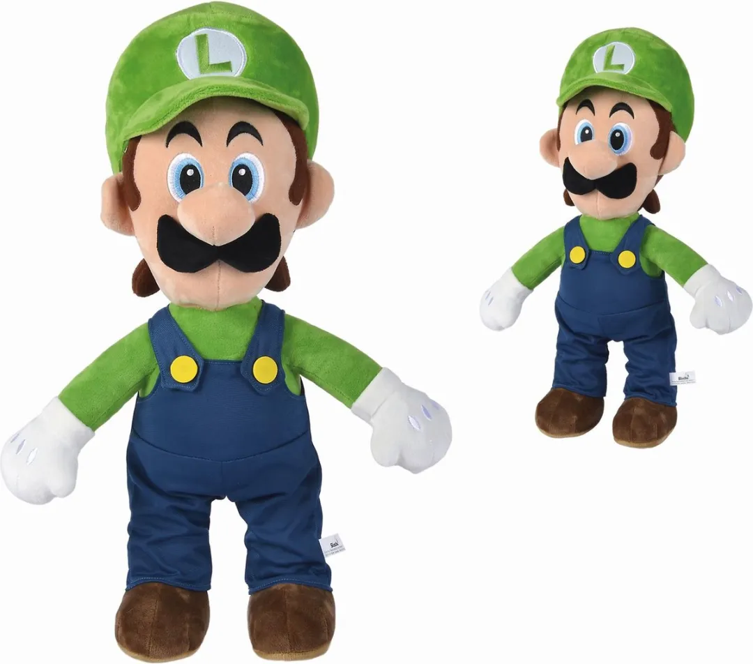 Nicotoy Knuffel Super Mario & Luigi - 50cm - Blauw/ Groen