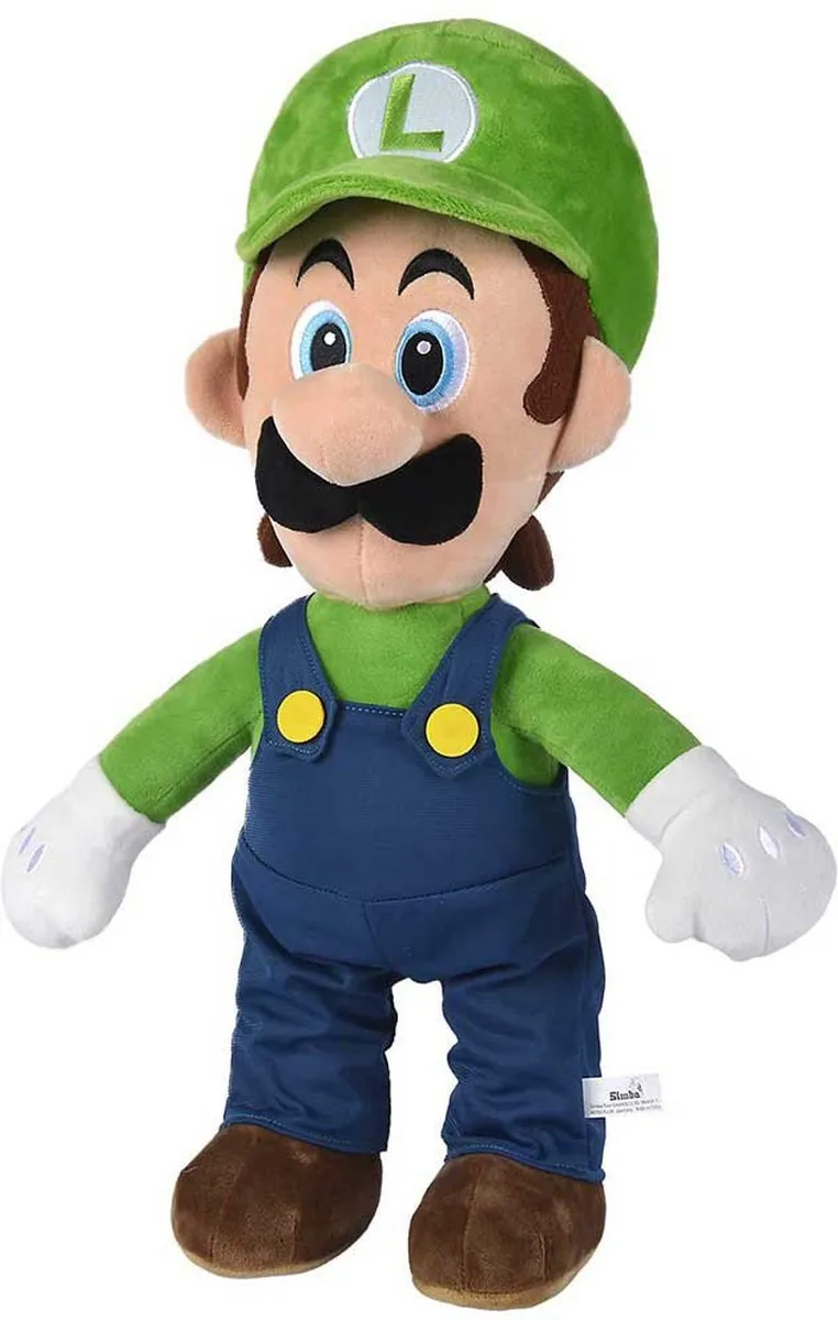 Nicotoy Knuffel Super Mario & Luigi - 50cm - Blauw/ Groen