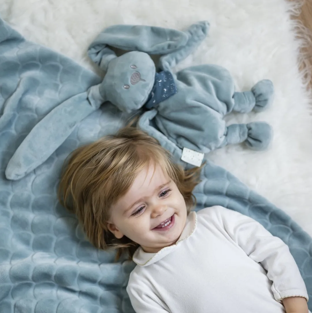 Nattou Lapidou Knuffel Konijn 30cm - Kopergroen