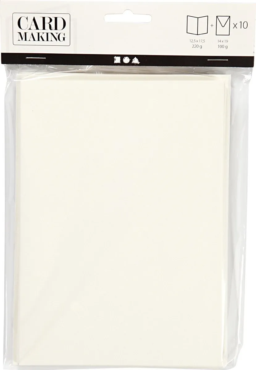 Creativ Company Creotime Kaarten & Enveloppen 12,5x17,5cm - 10 Sets