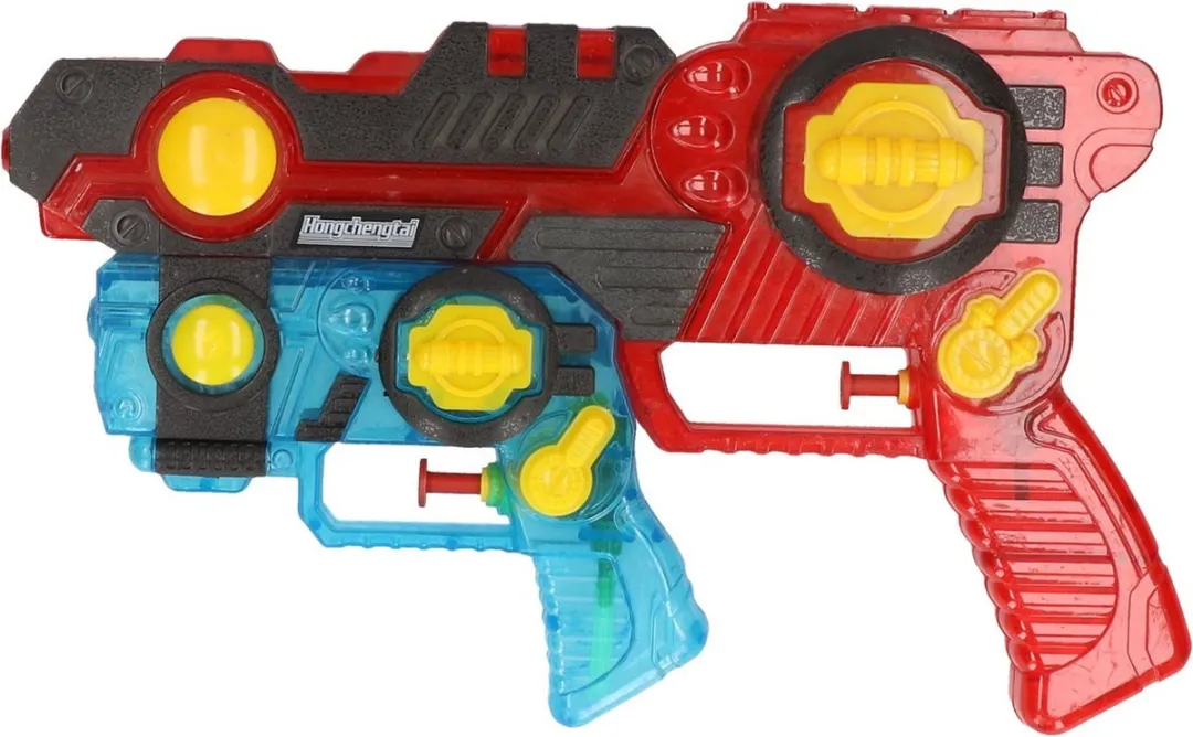 Toi-Toys Waterpistolen 2-delig 26cm - Rood/Blauw