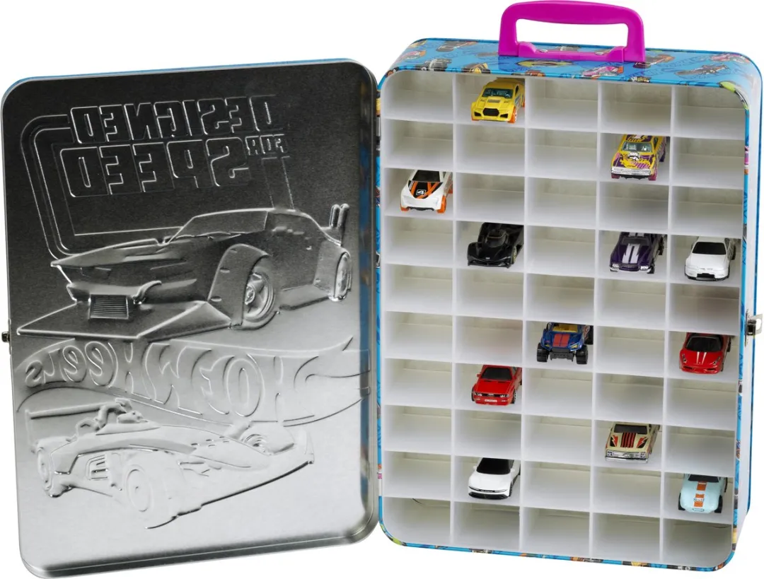 Klein Toys Hot Wheels Verzamelkoffer 2881 - 50 Auto's - 26x8,5x37,5cm - Blauw