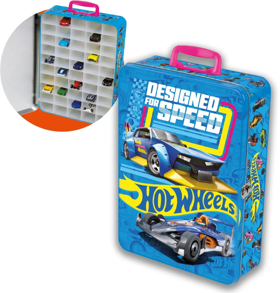 Klein Toys Hot Wheels Verzamelkoffer 2881 - 50 Auto's - 26x8,5x37,5cm - Blauw