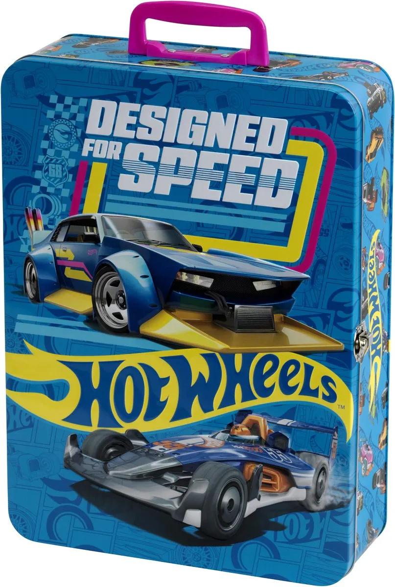 Klein Toys Hot Wheels Verzamelkoffer 2881 - 50 Auto's - 26x8,5x37,5cm - Blauw