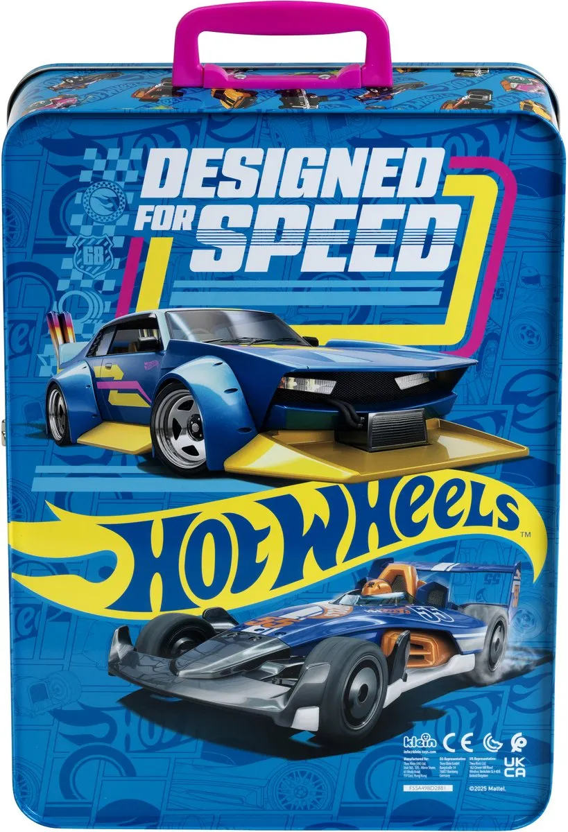 Klein Toys Hot Wheels Verzamelkoffer 2881 - 50 Auto's - 26x8,5x37,5cm - Blauw