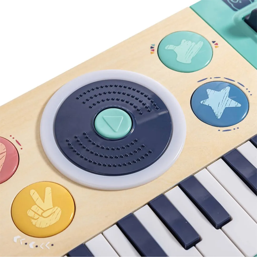 Eurekakids DJ-Mixer - DJ-Set voor Baby met Scratch, Piano en Effecten - Hout en Kunststof - Veelzijdig en Robuust - Inclusief Batterijen
