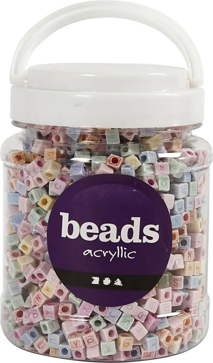 Creativ Company Letterkralen 6x6mm - 700 Stuks Multicolor