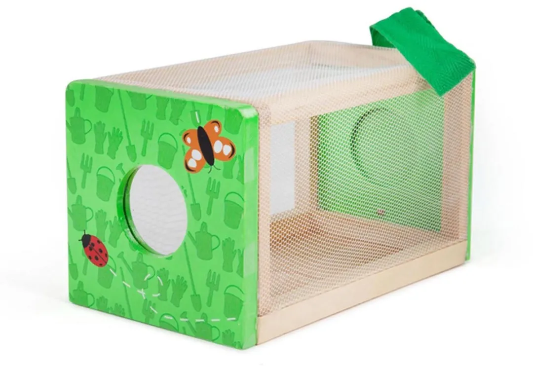 BIGJIGS Bug Box - 4 Stuks - Groen/Beige