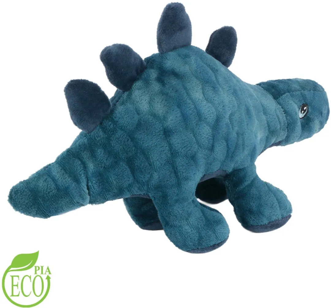 PIA Soft Toys Pluche Stegosaurus Eco Knuffel - 30 cm - Blauw