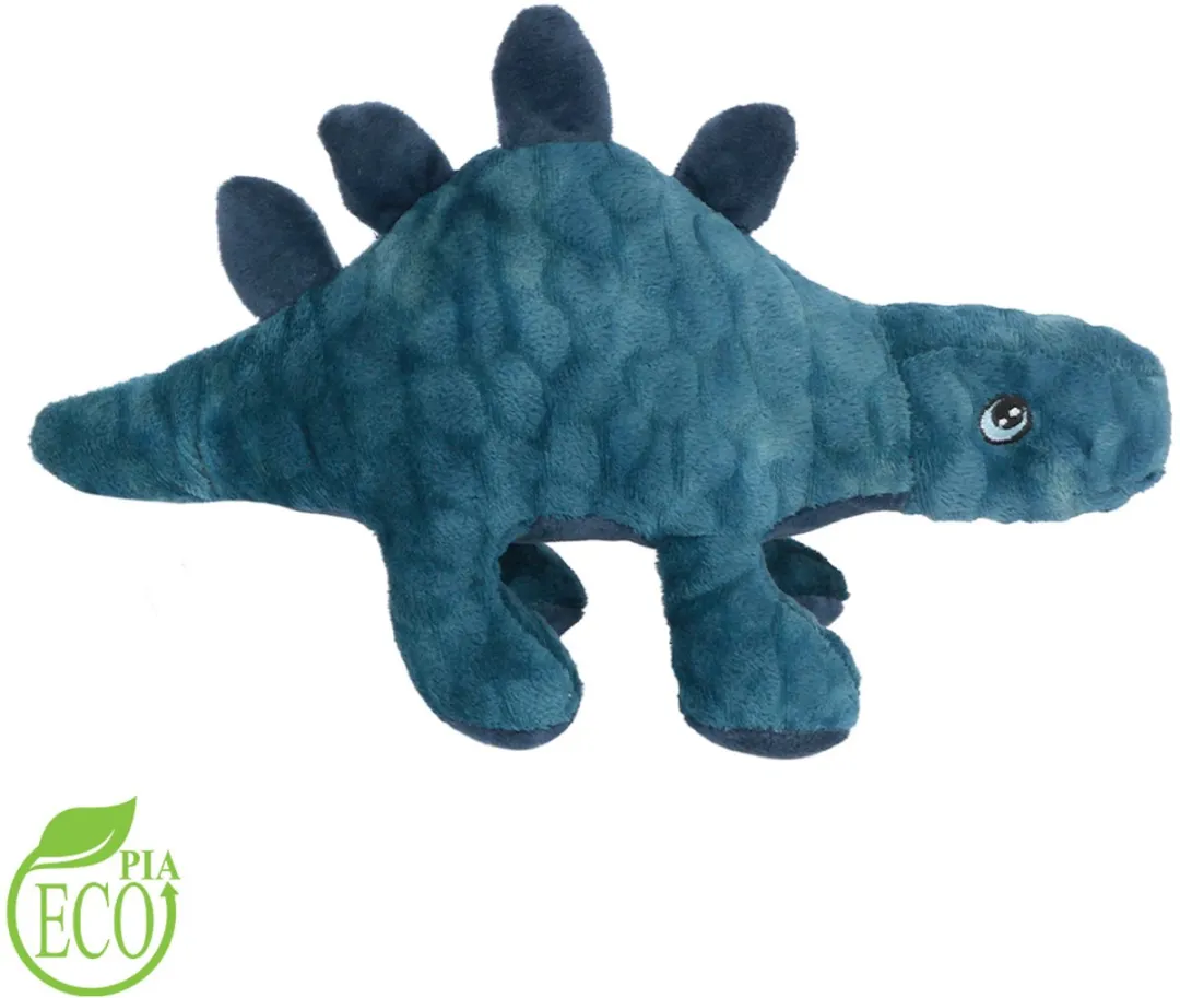 PIA Soft Toys Pluche Stegosaurus Eco Knuffel - 30 cm - Blauw