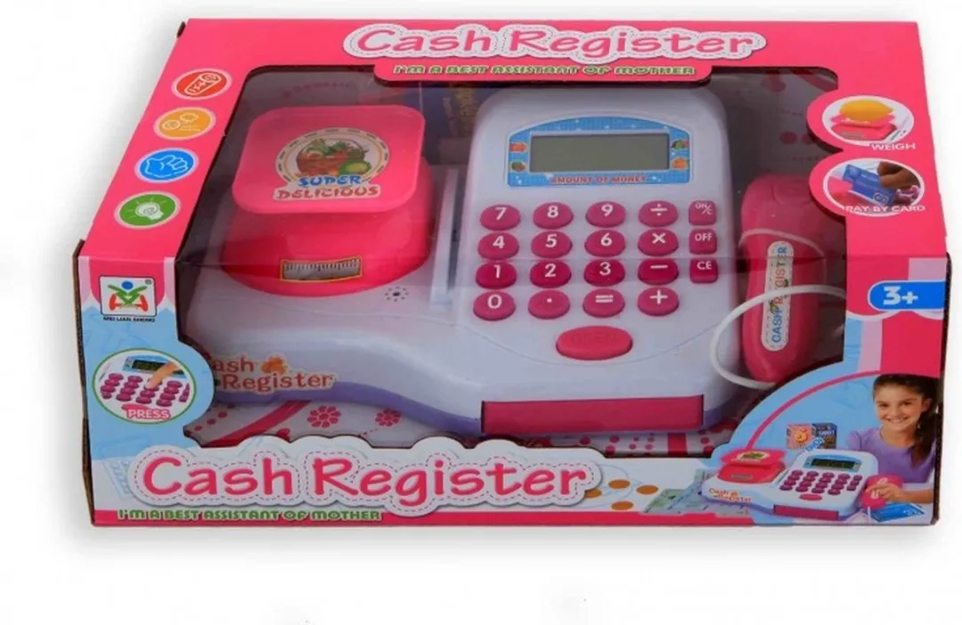 Jonotoys Speelgoed Kassa Roze/Wit