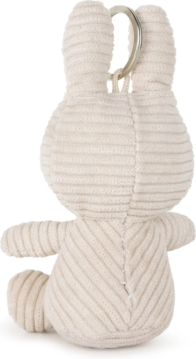Bon Ton Toys Nijntje Keychain Eco Corduroy - 10cm - Lichtgrijs