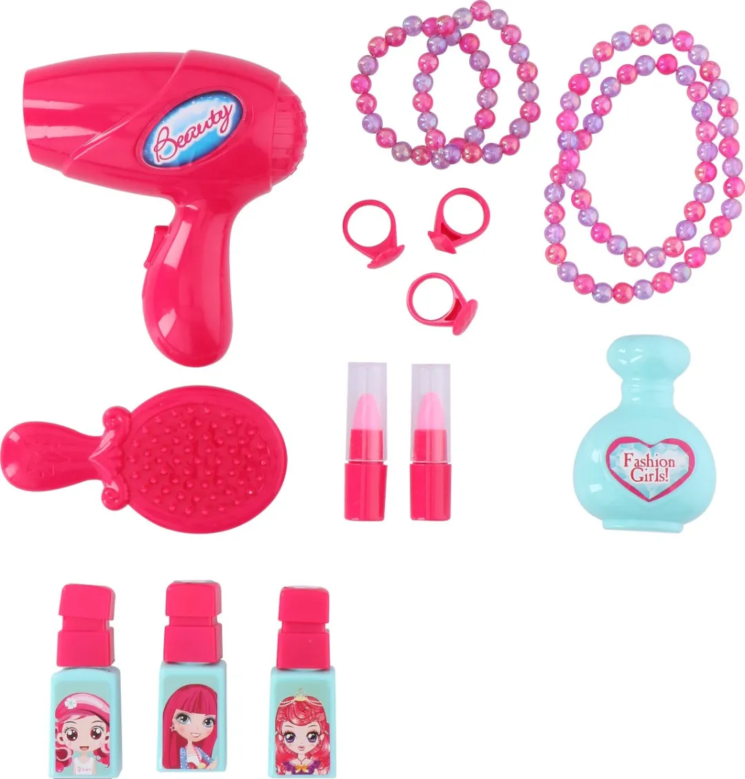 Eddy Toys Beautycase Prinsessen 19-delig - 25cm - Roze