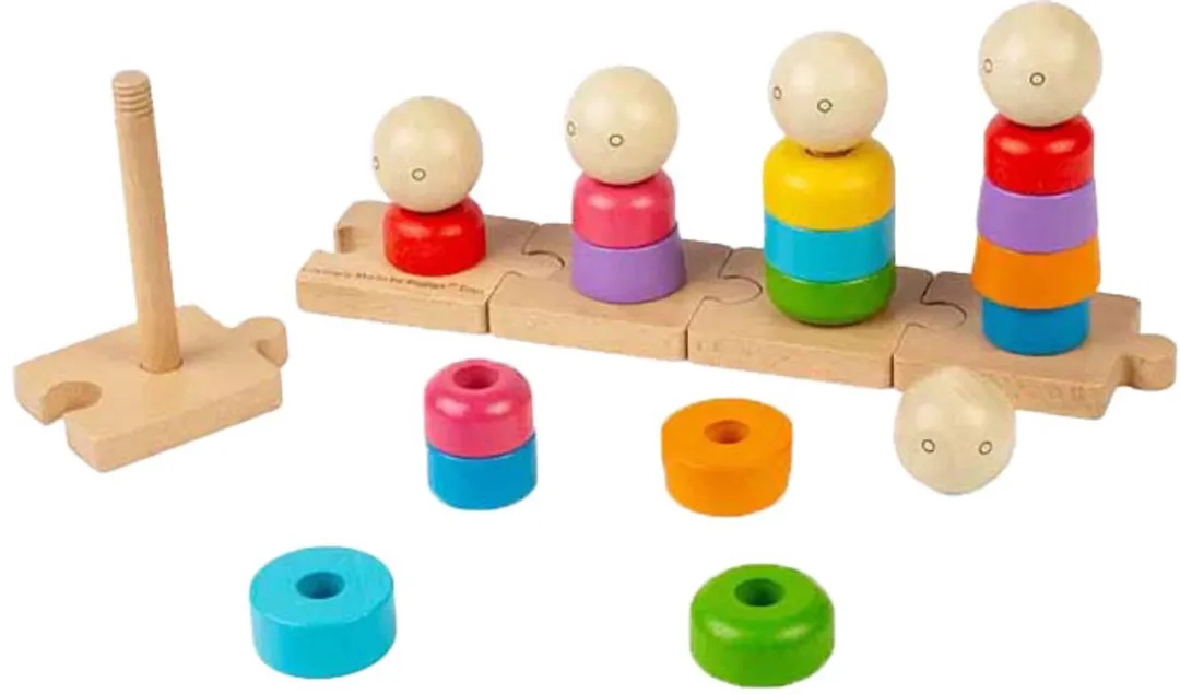BIGJIGS Regenboogfamilie Stapelspeelgoed 37009