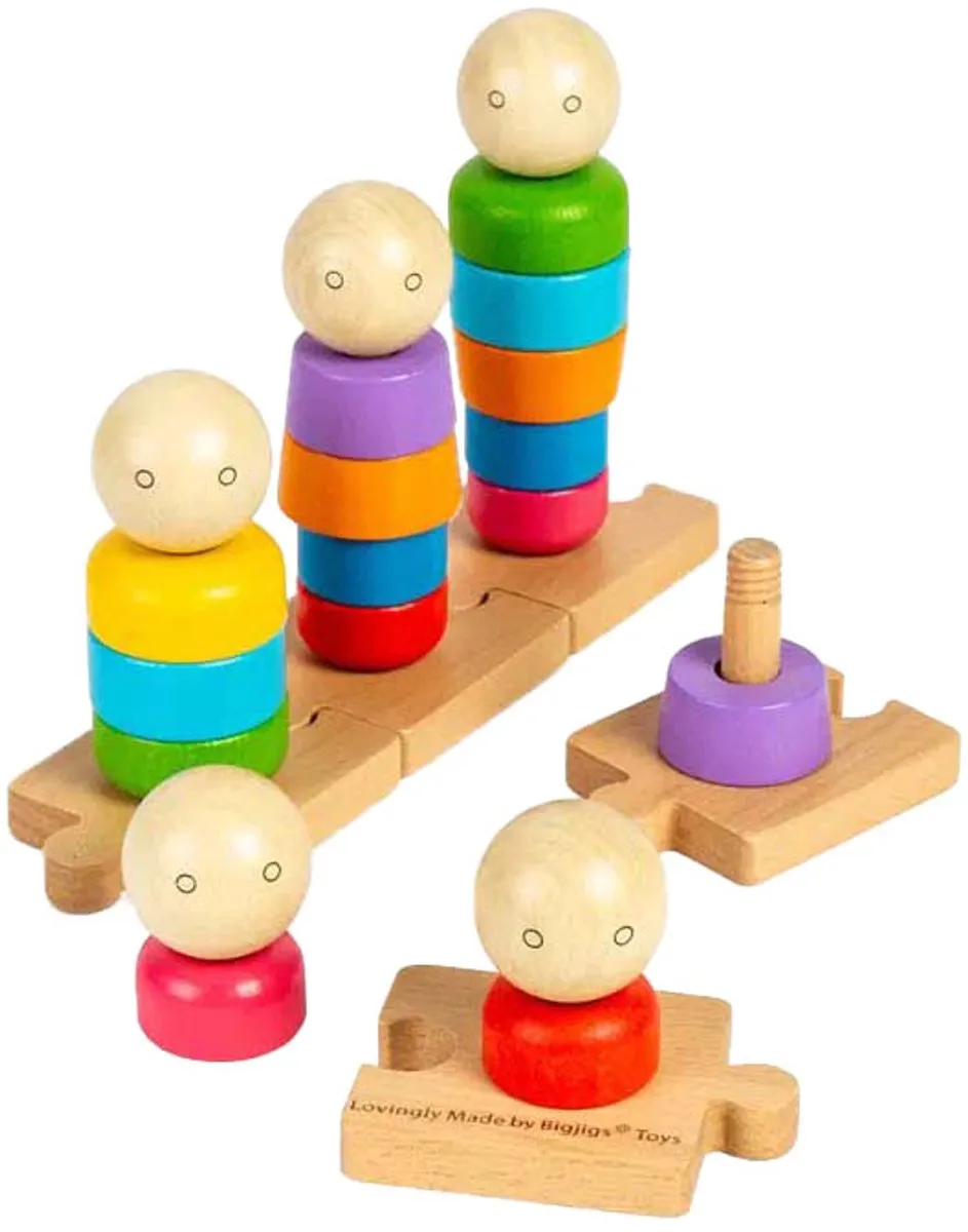 BIGJIGS Regenboogfamilie Stapelspeelgoed 37009