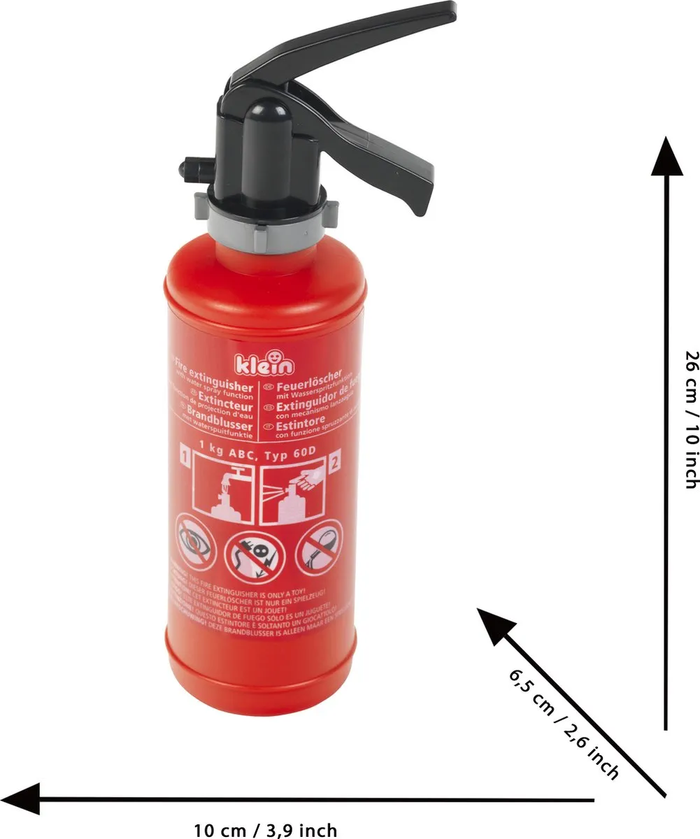Klein Toys Brandblusser 0,5L - Rood/Zwart