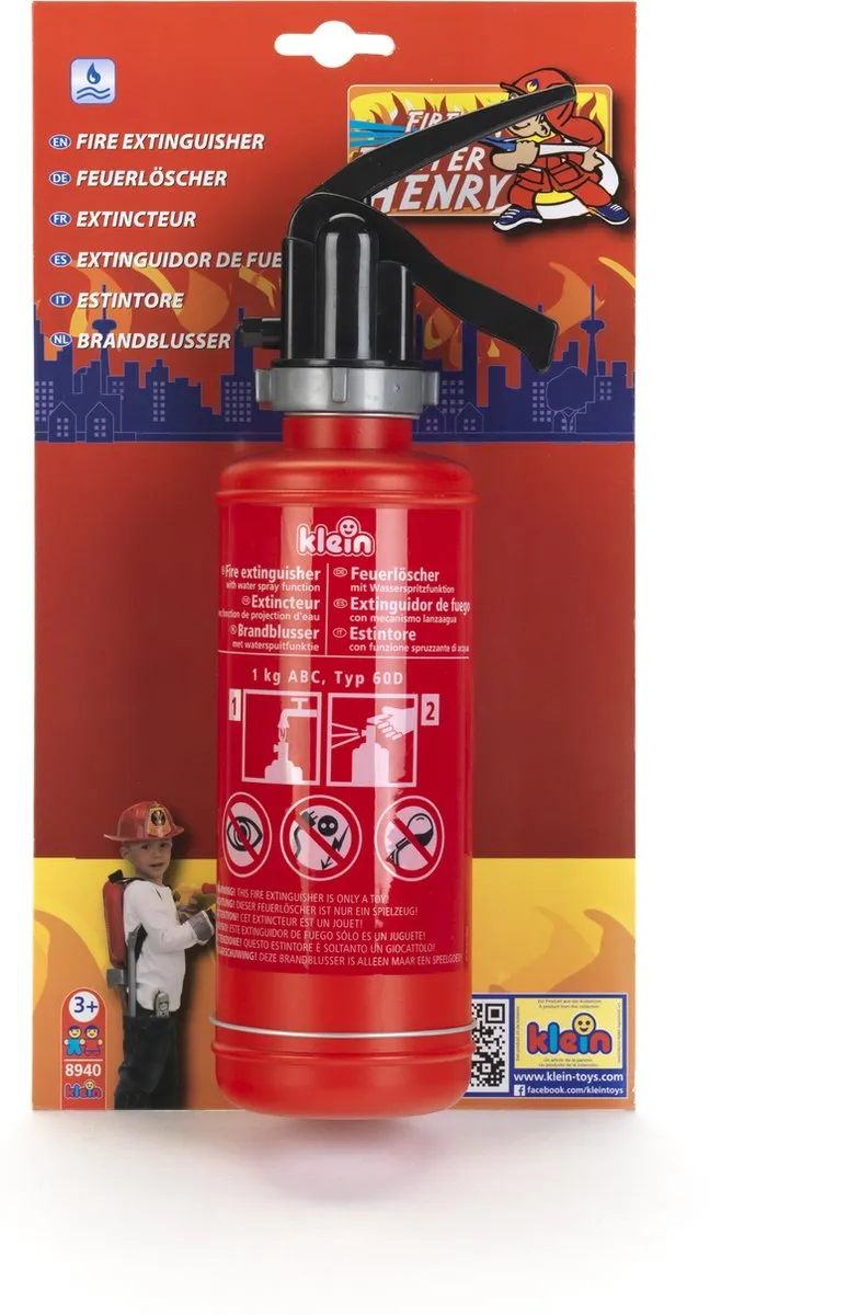 Klein Toys Brandblusser 0,5L - Rood/Zwart