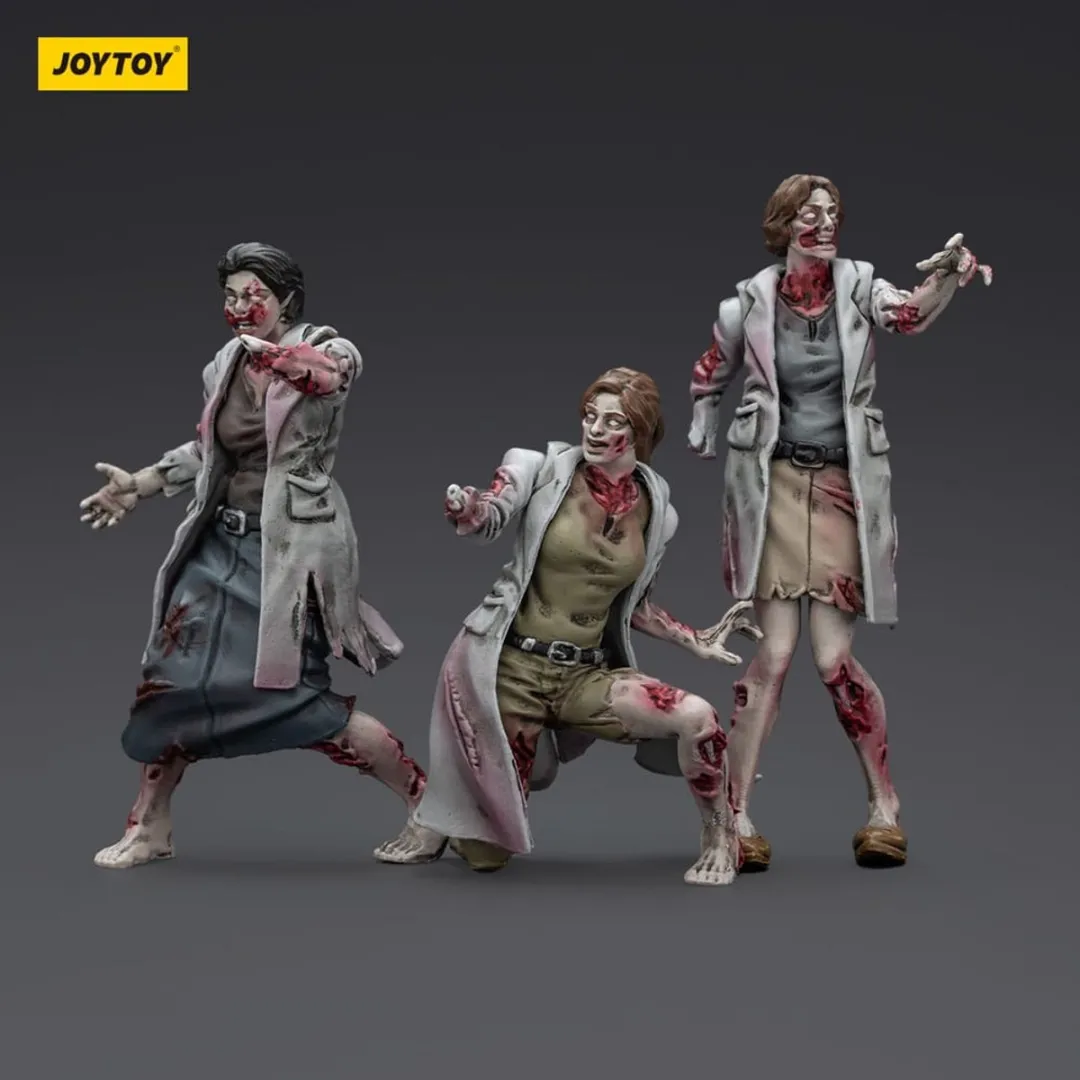 Joy Toy Zombie Dark Source Medics Action Figuur 3-Pack - 8cm - Multi