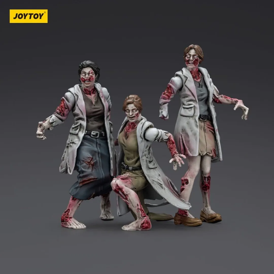 Joy Toy Zombie Dark Source Medics Action Figuur 3-Pack - 8cm - Multi