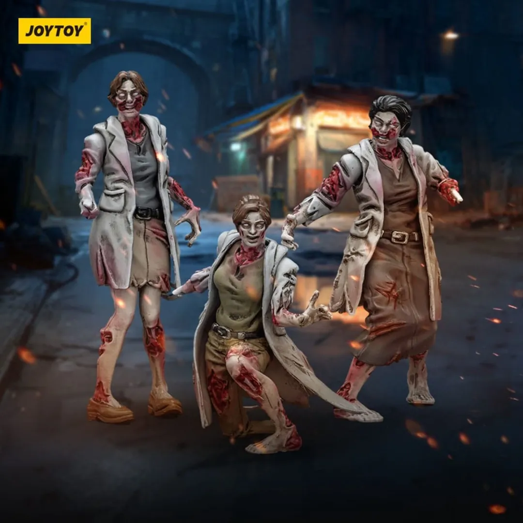 Joy Toy Zombie Dark Source Medics Action Figuur 3-Pack - 8cm - Multi