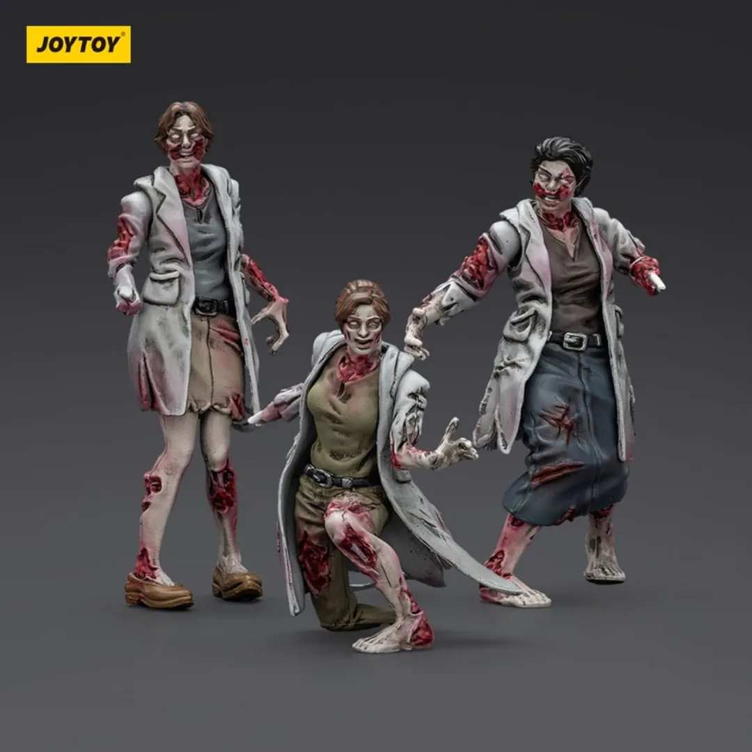 Joy Toy Zombie Dark Source Medics Action Figuur 3-Pack - 8cm - Multi
