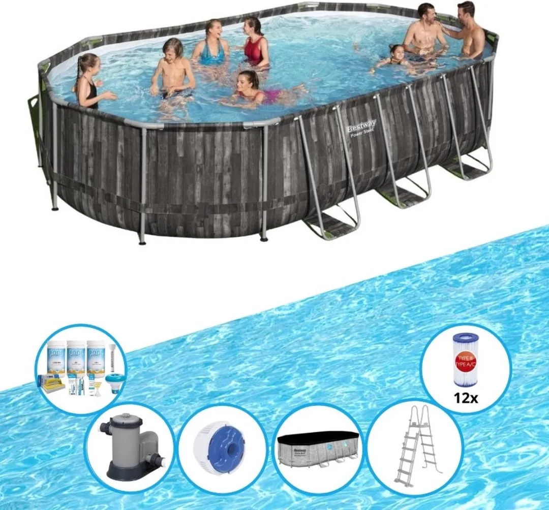Bestway Power Steel Zwembad 610x366x122cm