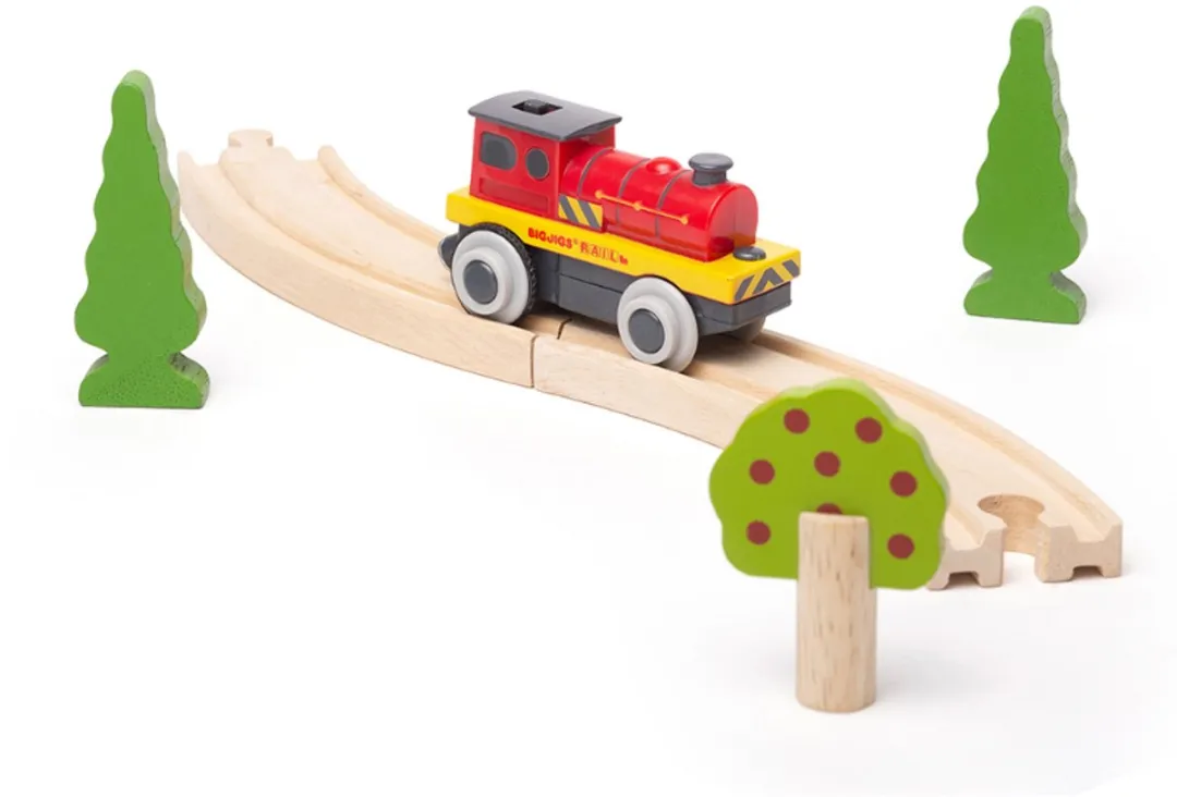 BIGJIGS Trein BJT309 - Rood - Elektrisch