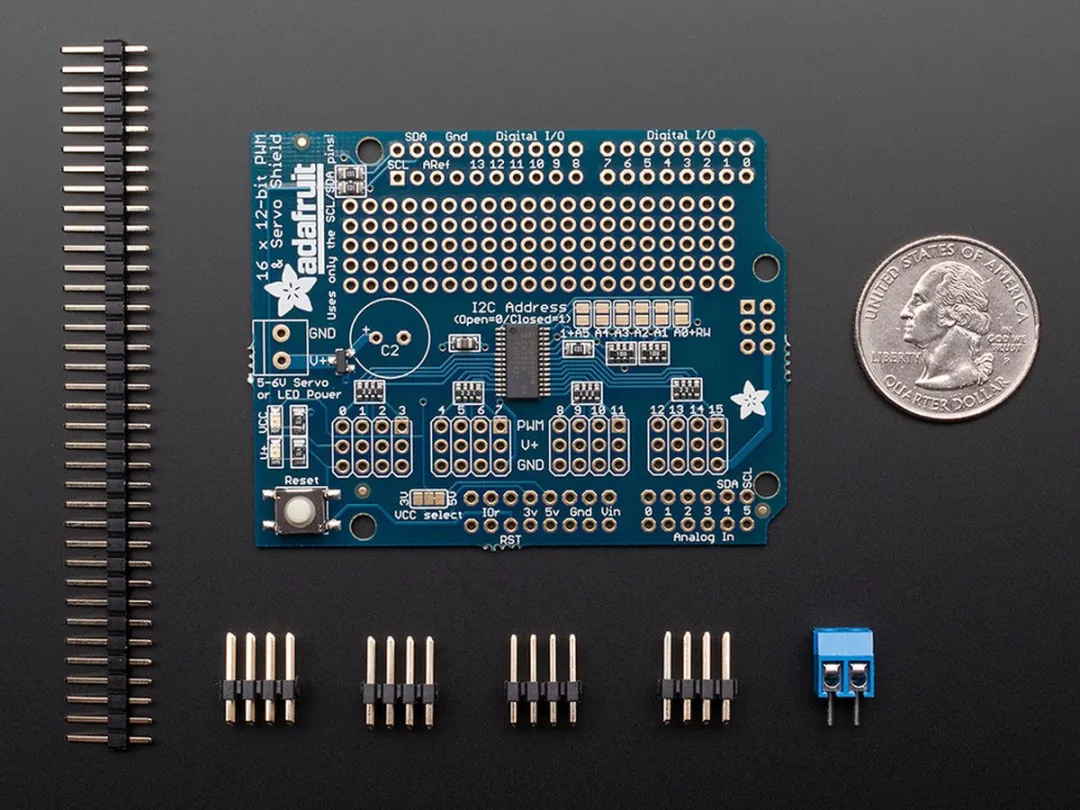 Adafruit 1411 16-Kanaals Servo Shield - 12-bit PWM I2C