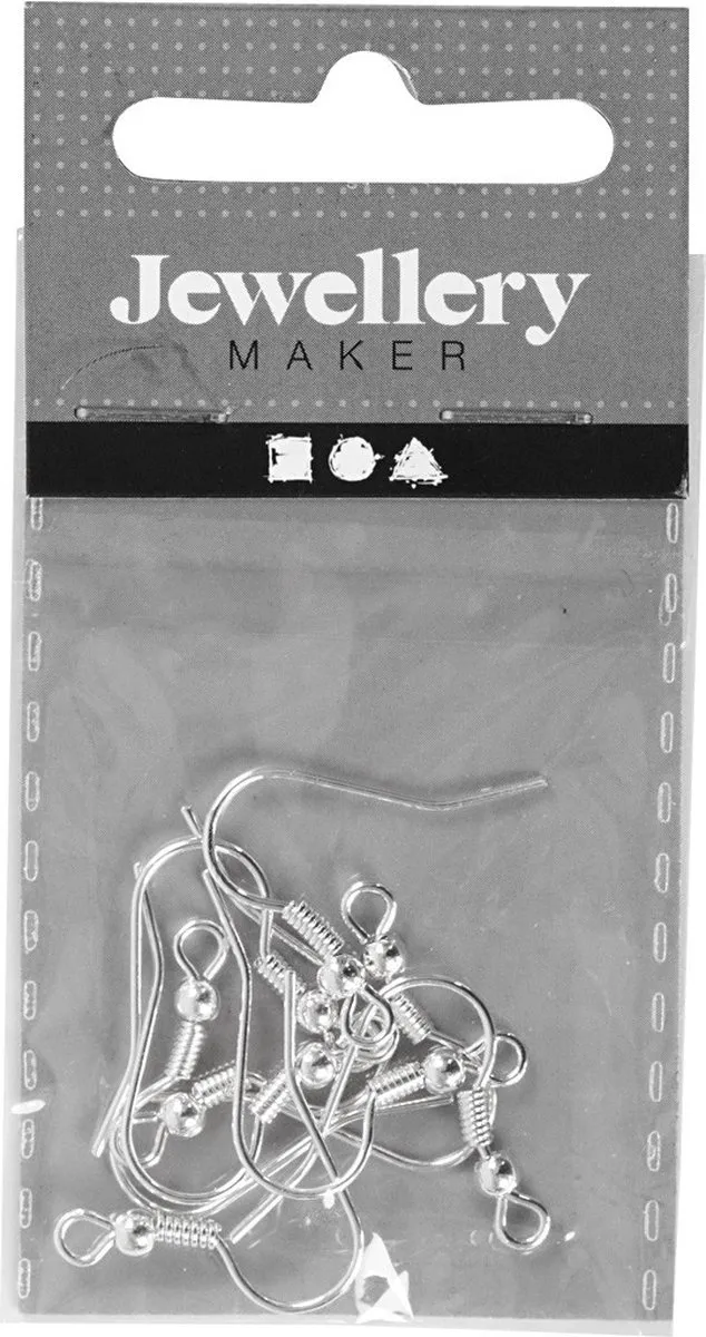 Creativ Company Franse Oorbelhaak 18mm - Zilver - 10 Stuks
