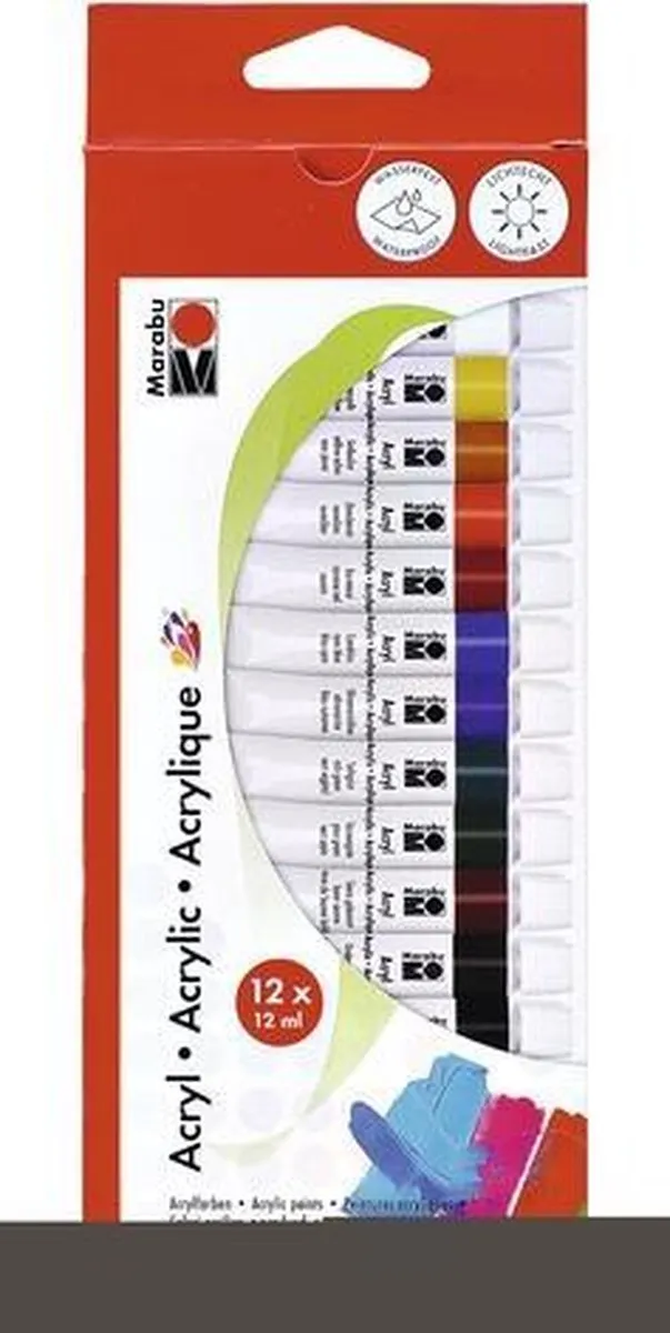 Marabu Acrylverf Tubes 12x12ml - Multi - afbeelding 6 van 6