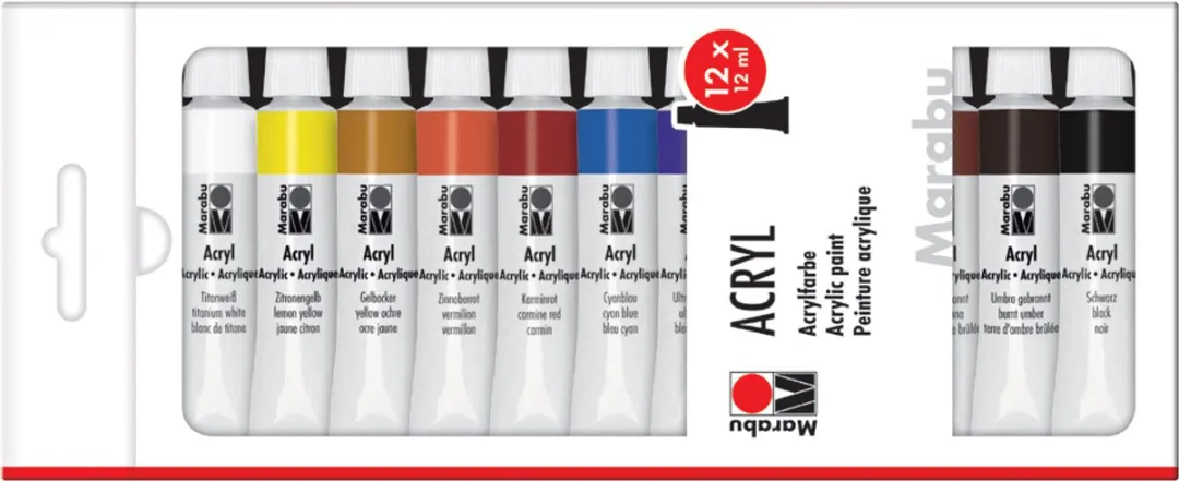 Marabu Acrylverf Tubes 12x12ml - Multi