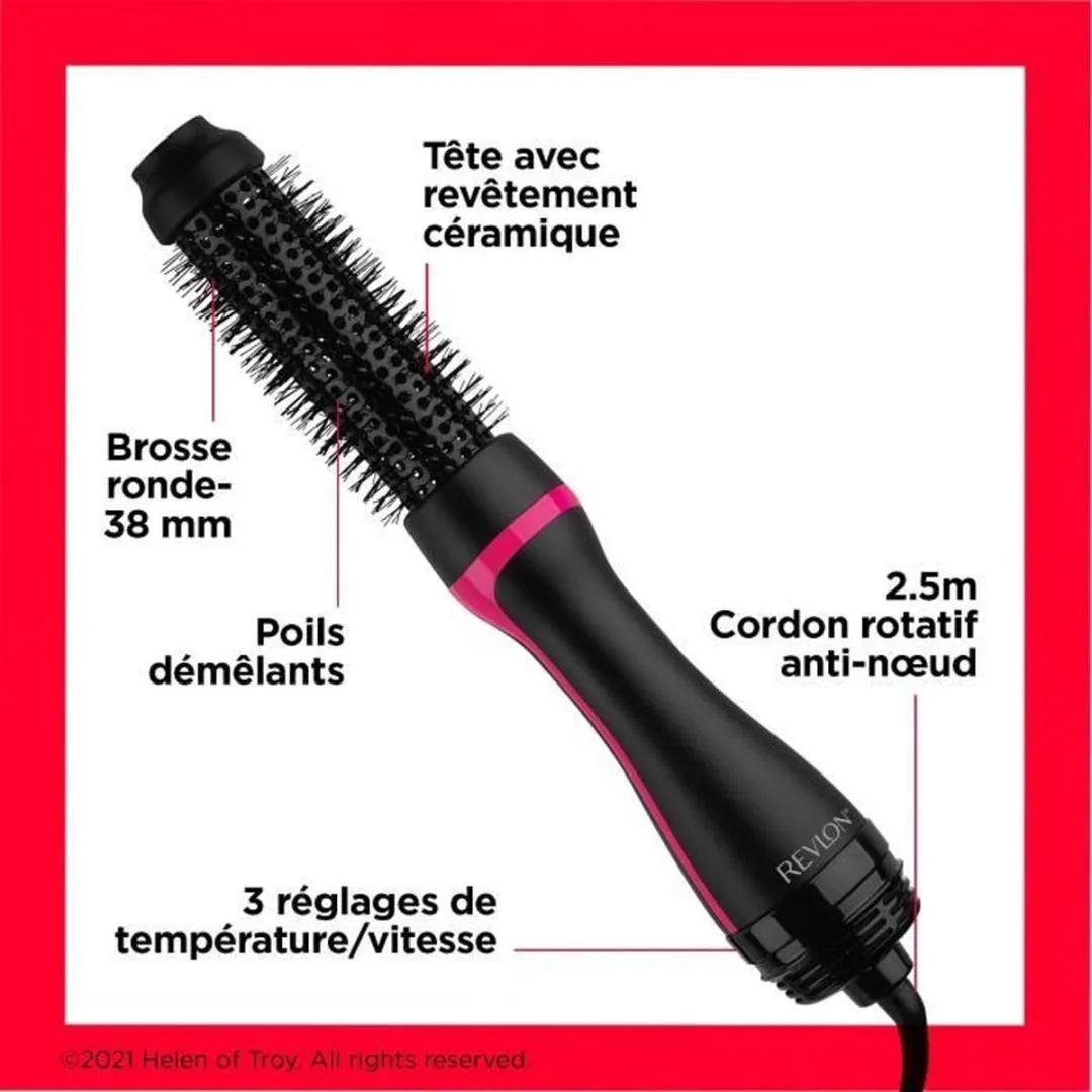 Revlon - Tools One Step Style Booster - Volume borstel en Föhnborstel in 1 (2 in 1) - 38 mm diameter - Ceramische coating