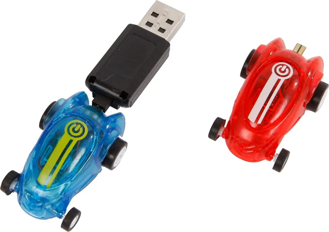 Toys Amsterdam Raceauto's 6cm USB Blauw/Rood