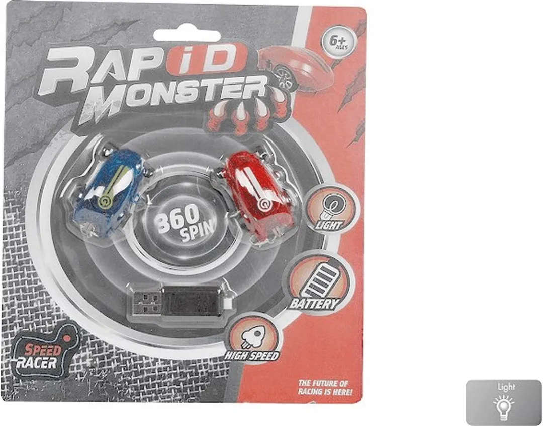 Toys Amsterdam Raceauto's 6cm USB Blauw/Rood - 3-delig
