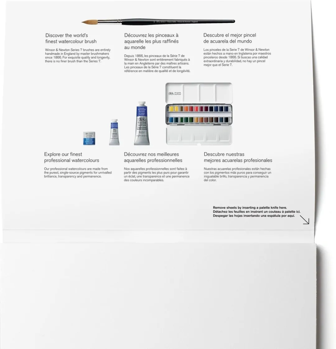 Winsor & Newton Professioneel Aquarelpapier Blok 25x36cm 20 Vel 300g/m² Wit
