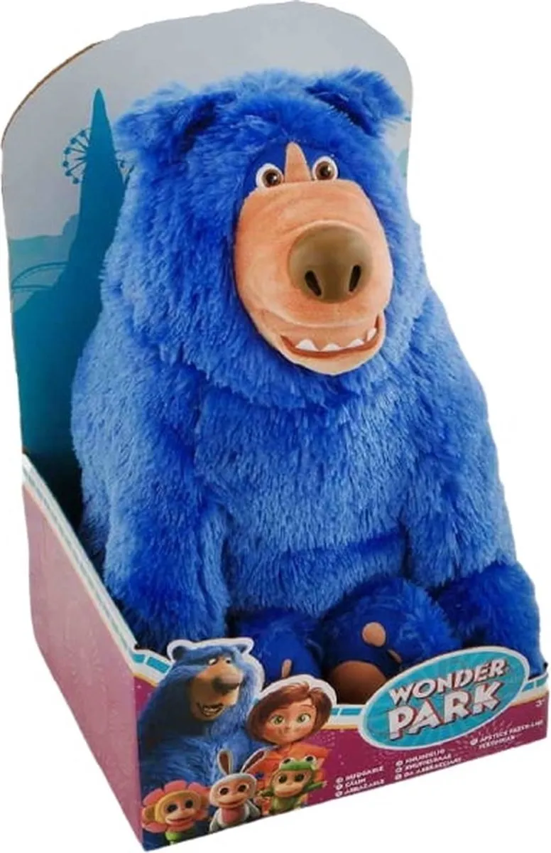 Jonotoys Wonderpark Junior Knuffelbeer 35cm - Blauw