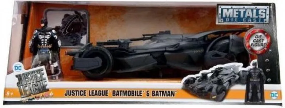 Jada Toys 1/24 Batmobile Justice League 2017 - Batman Figurine - Zwart