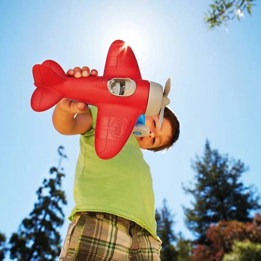 Green Toys Vliegtuig GTAIRR1026 - Rood - afbeelding 6 van 6
