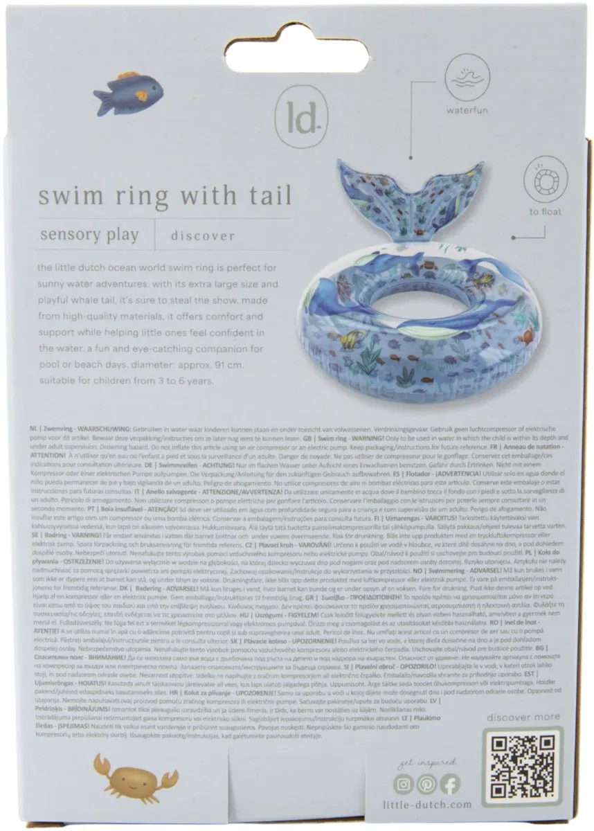 RUBO TOYS Little Dutch Ocean World Zwemring 91cm + Staart (2016391)