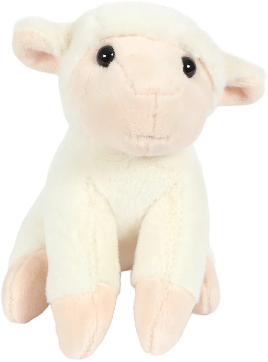 PIA Soft Toys Schaap Knuffel - Wit - 12 cm